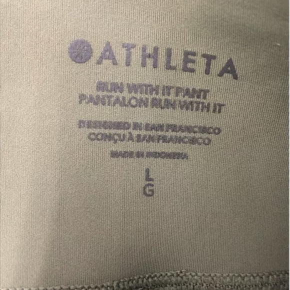 Athleta Run With It Pant Eucalyptus Green Tapered Joggers Size L MSRP $98 - Picture 6 of 7